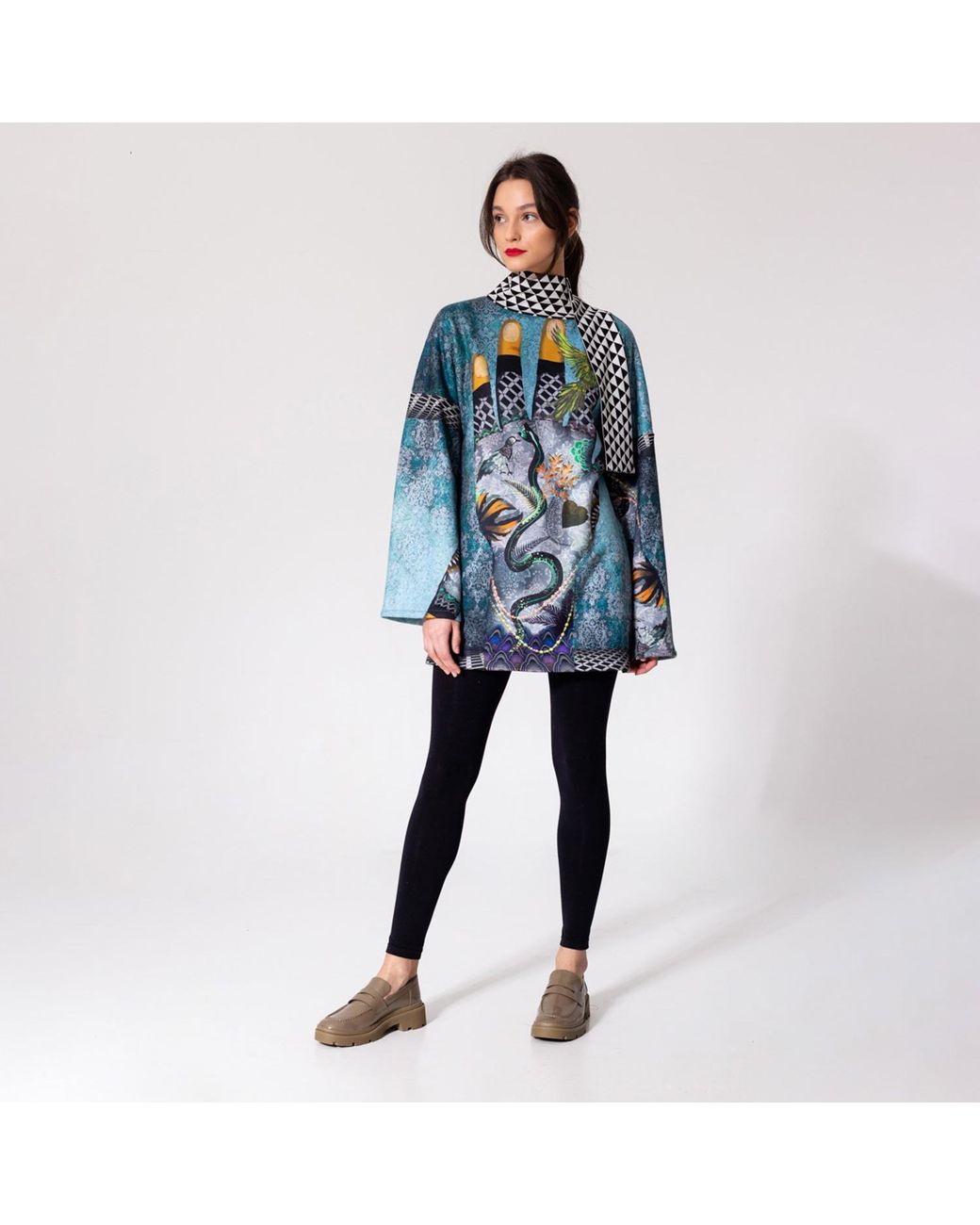 ARTISTA Blue Fortune Tunic Dress