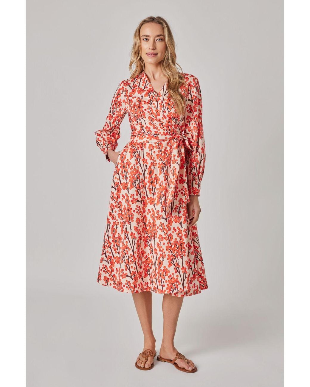 Marianna Déri Red Sea Buckthorn Wrap Dress
