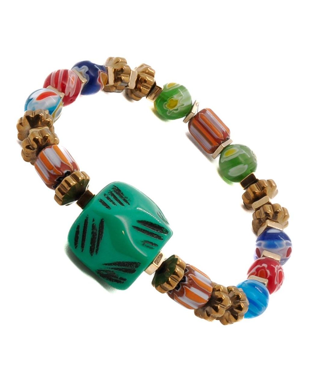 Ebru Jewelry Green African Colors Bracelet