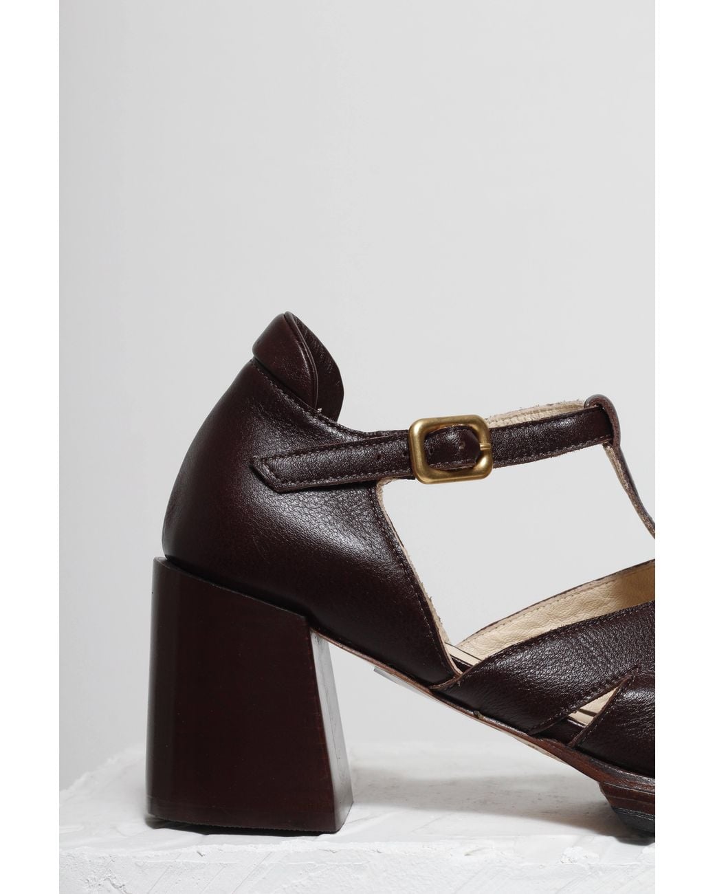 Mafalda Brown Maite Coffee Heeled Sandals