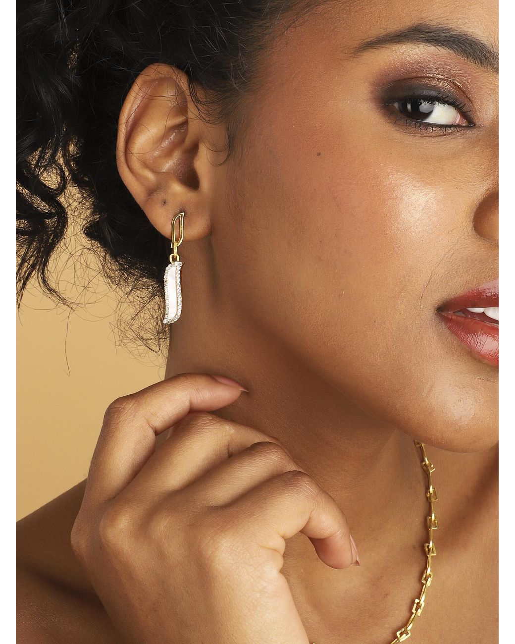 Lila Rasa Metallic Asymmetric Earrings