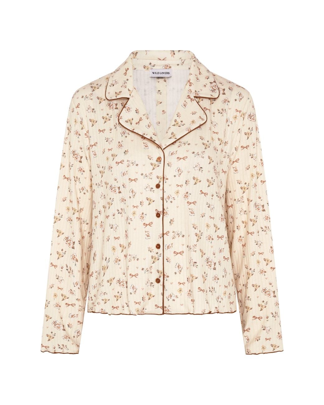 Wild Lovers Natural Freya Pyjama Shirt