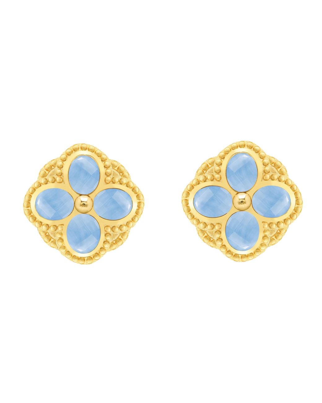 Marcia Moran Blue Musa Post Stud Earrings