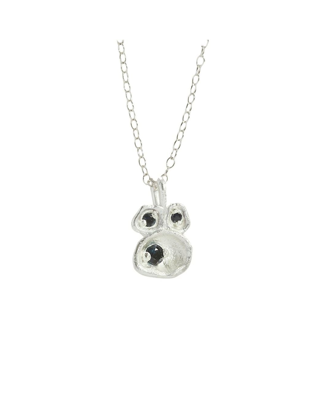 Claire Hill Designs Metallic Sapphire Lichen Pendant Necklace
