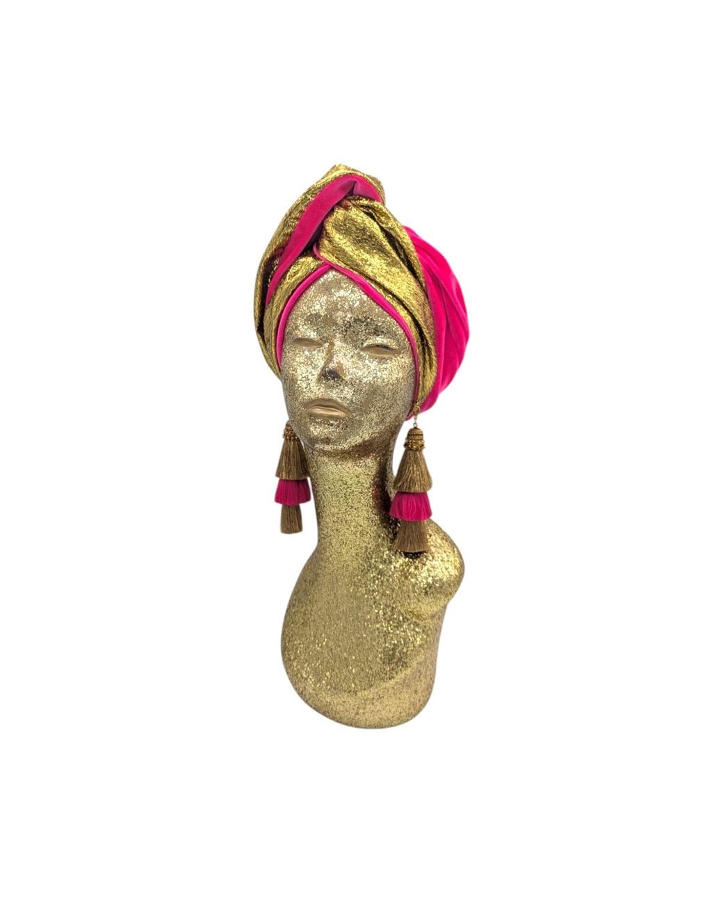 Julia Clancey Pink Golden Snazzy Hotty Swinglette Turban