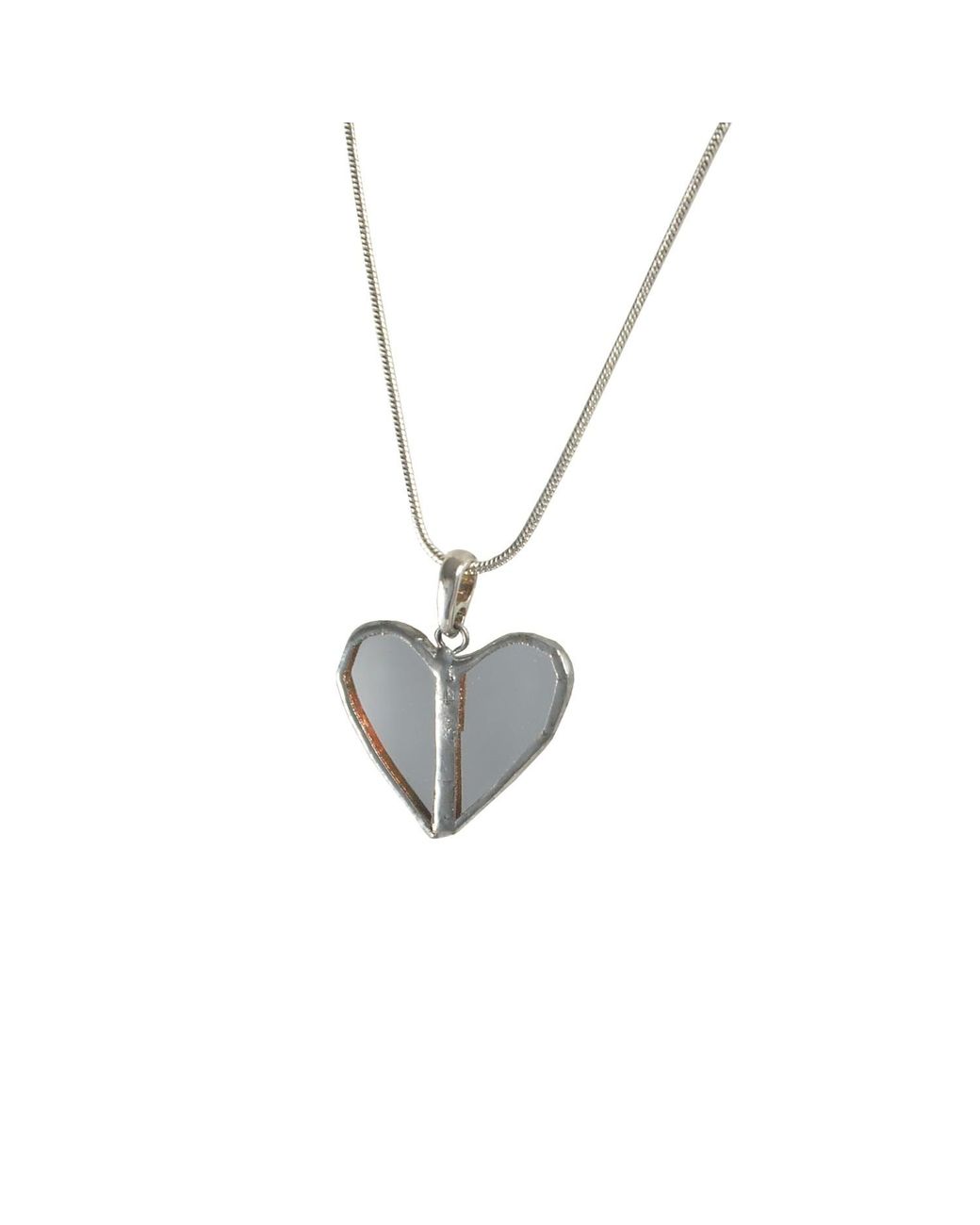 Laura Daili Metallic Neutrals Reflected Love Mirror Pendant