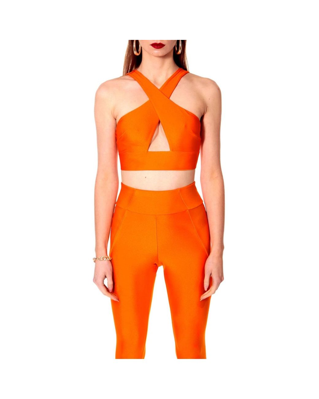 AGGI by HALEWSKI Isla Neon Orange Top