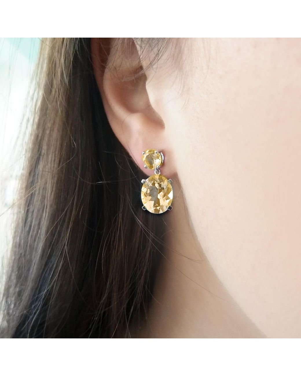 Augustine Jewels Metallic Citrine Drop Earrings