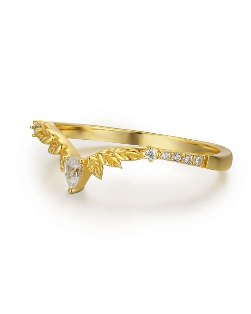 Azura Jewelry New York Yellow Woodland Stacking Band Vermeil