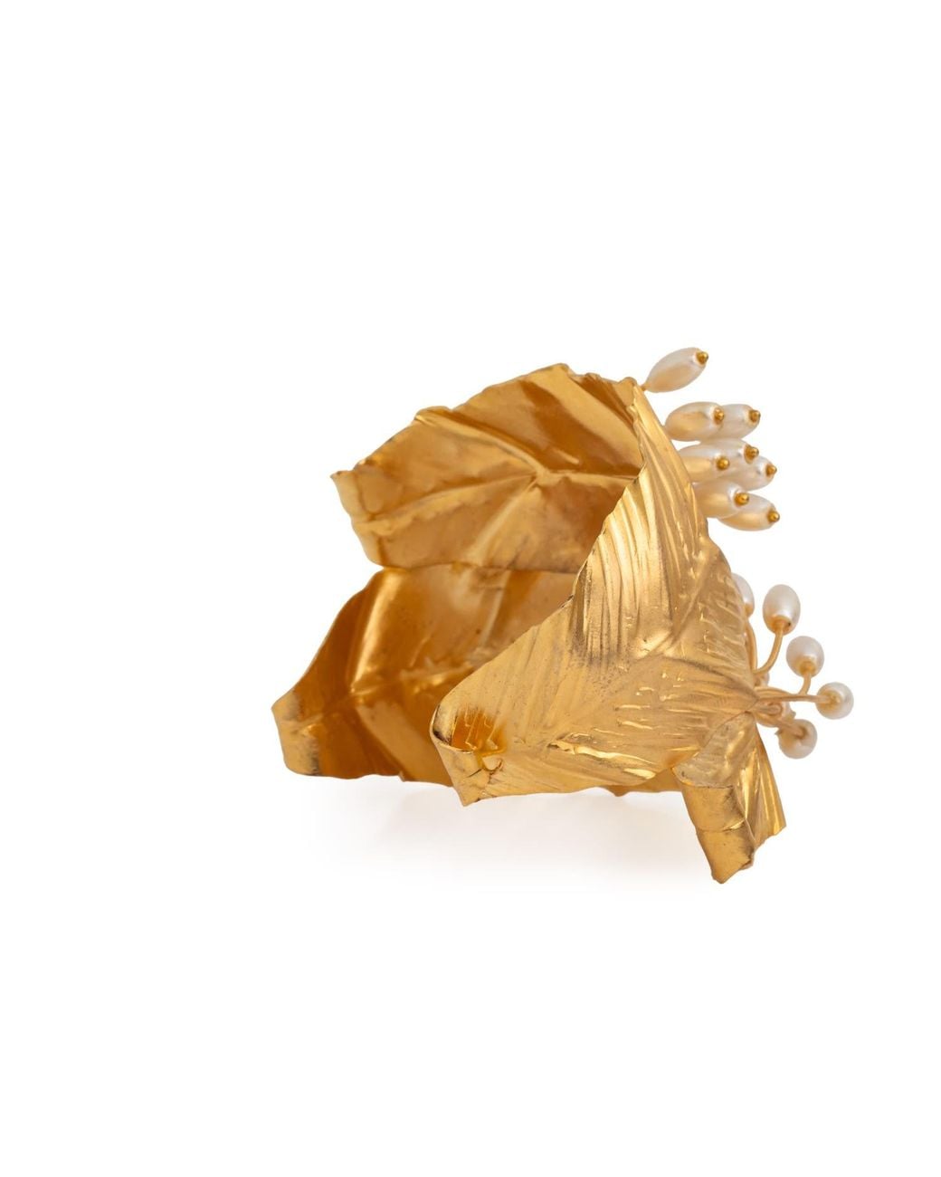 Meraki by Rashmi Bajaj Metallic Aurum Cascade Plated Bracelet With Pearls