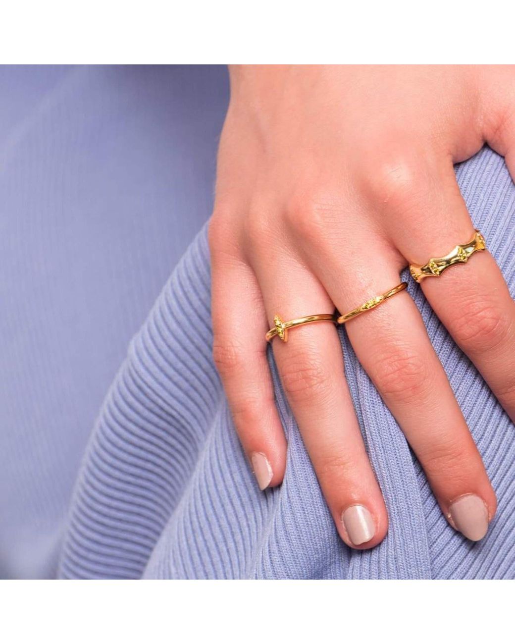 Lavani Jewels Multicolor Green Goldplated Zagora Ring
