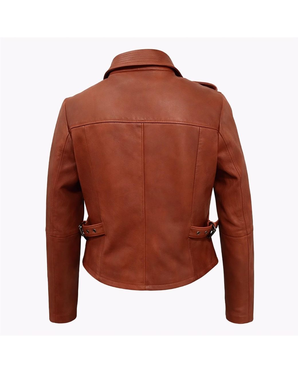 Zasta Studio Brown Brick Classic Multipocket Leather Jacket for men