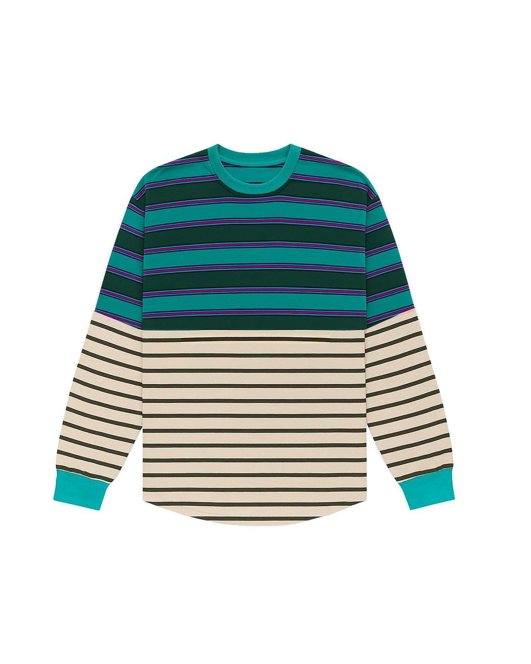 Éclectique Green Long Sleeve T-Shirt for men