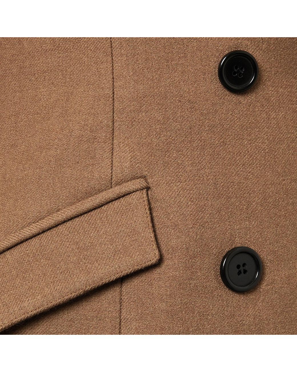 SEREN LONDON Brown Neutrals Double-Breasted Vest