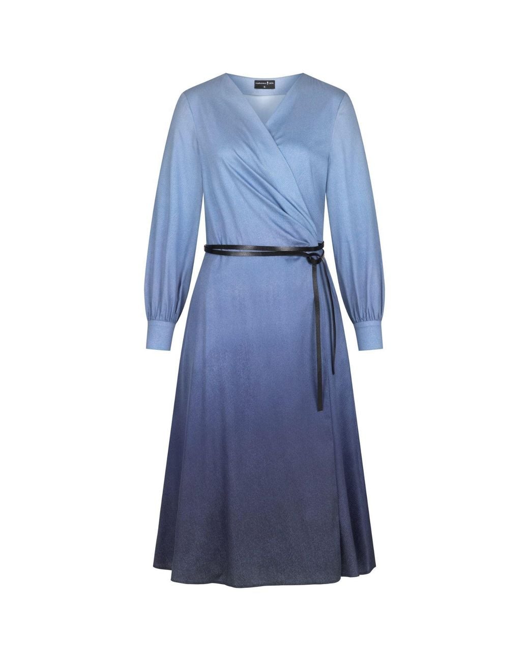 Marianna Déri Blue Ombré Wrap Dress
