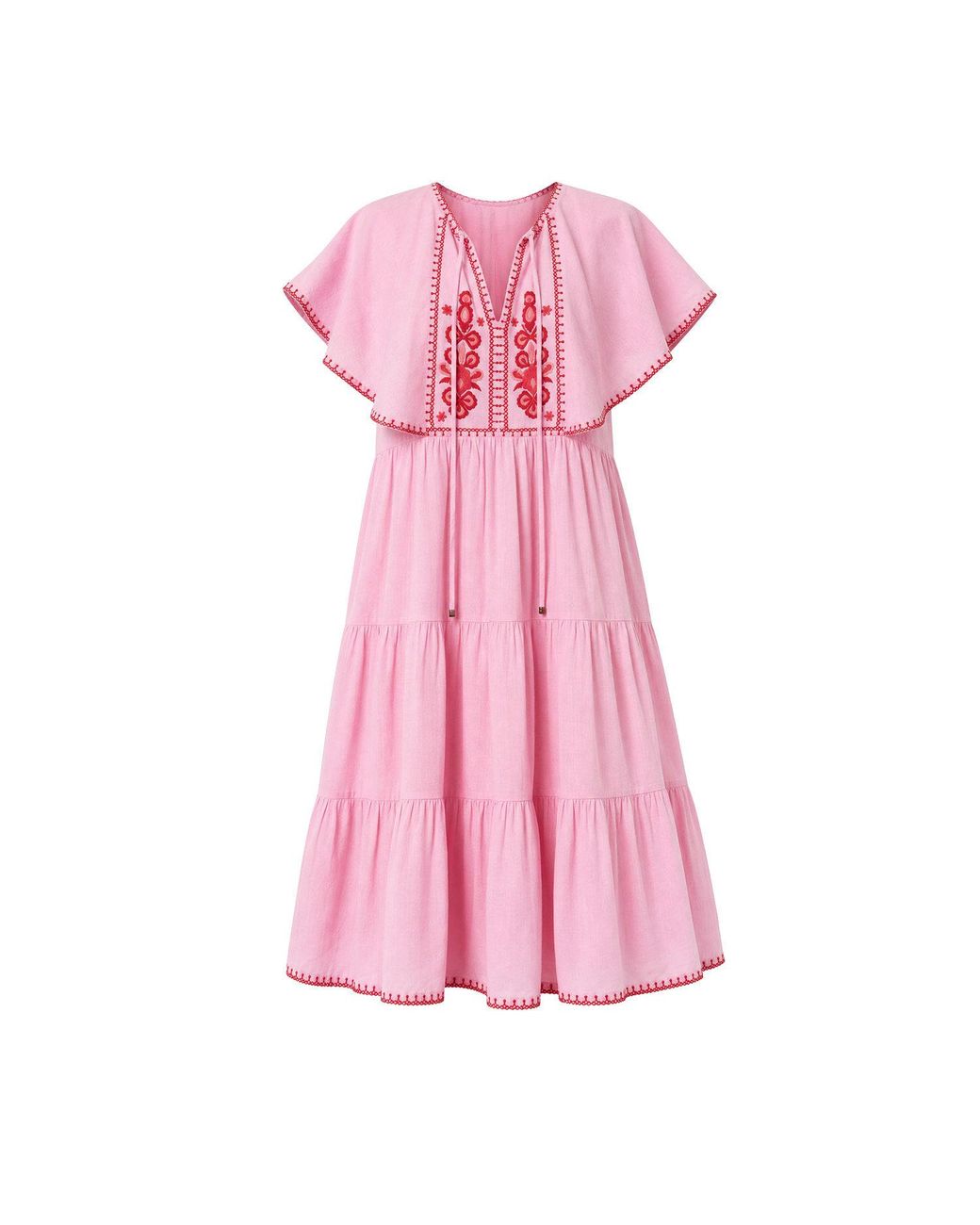 Adrift Clothing Pink Sydney Flutter Short Dress