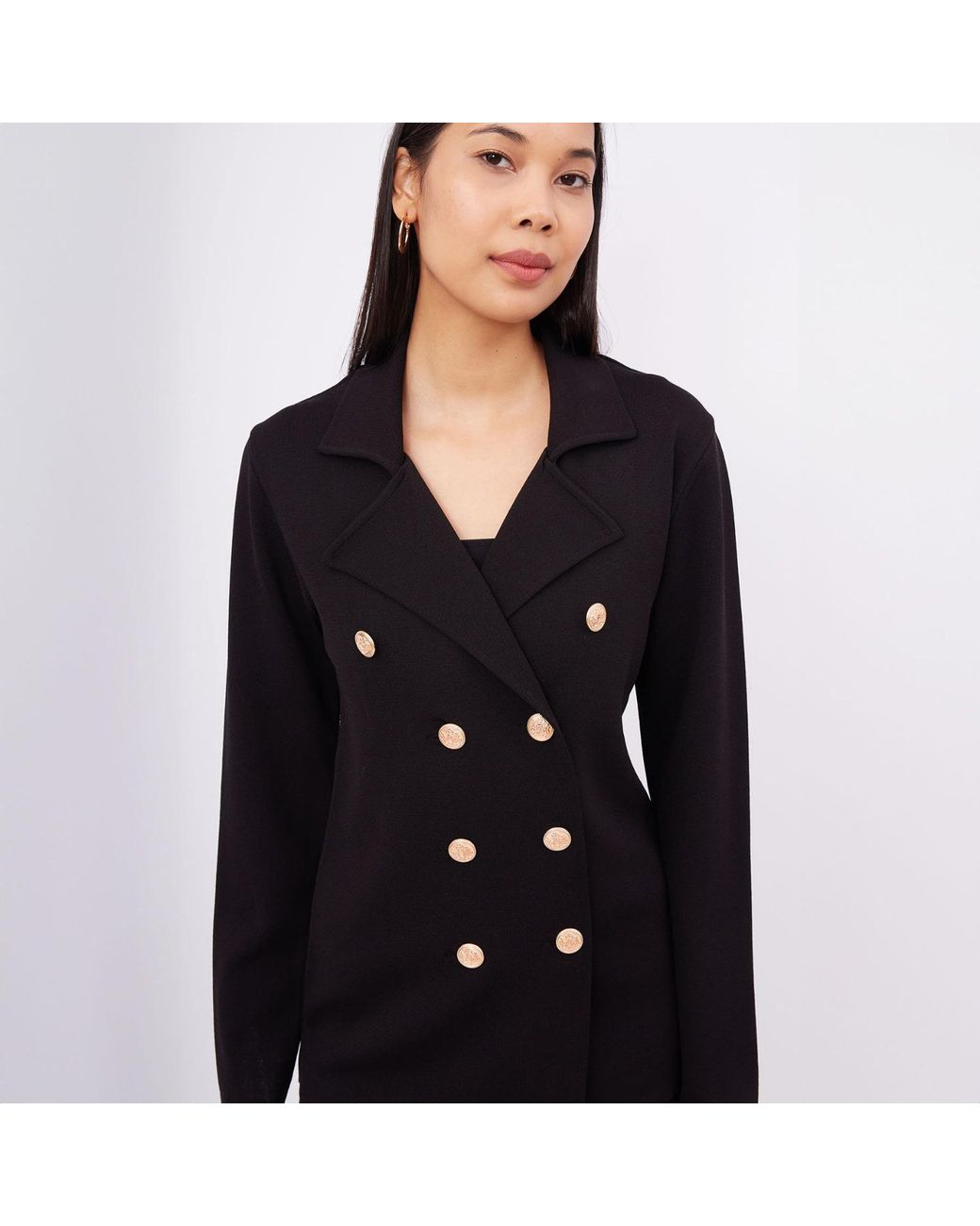 Peraluna Black Katherine Standard Cut Knit Blazer