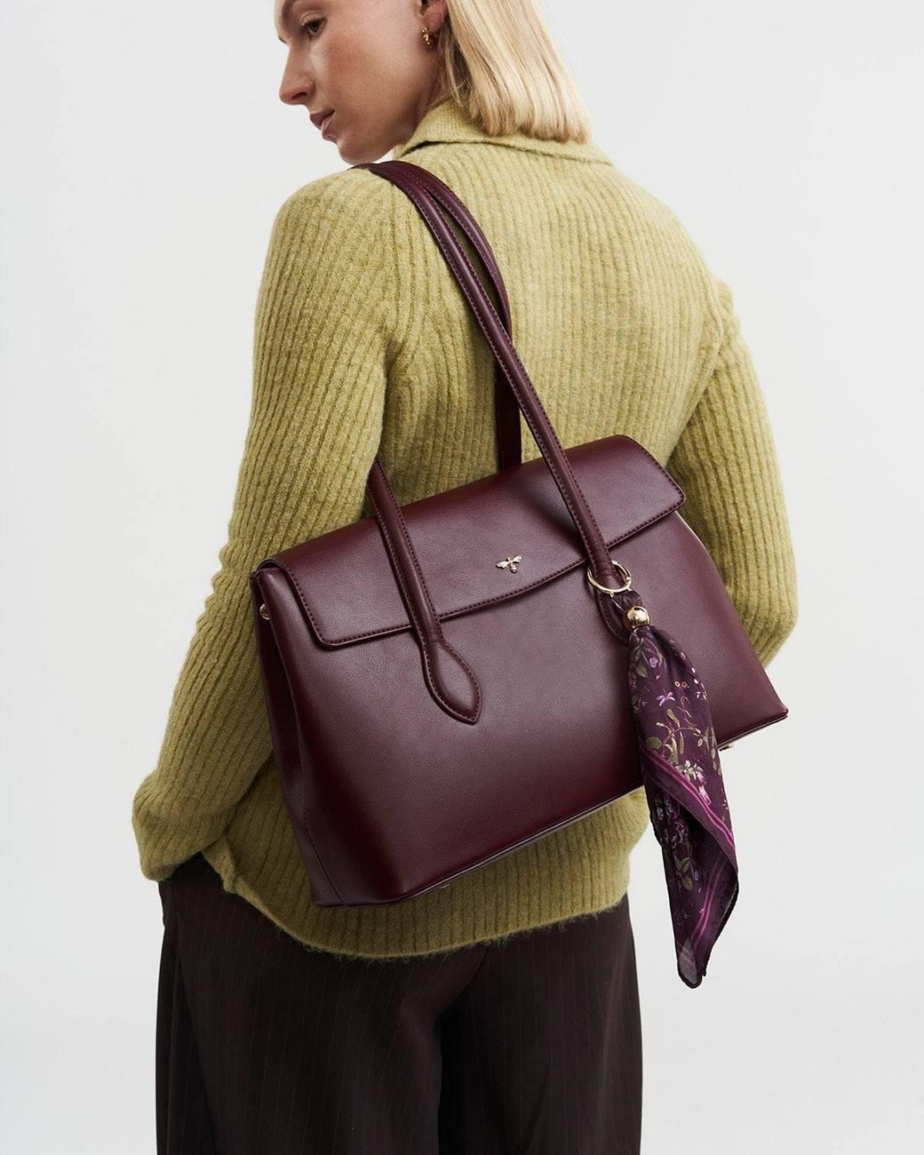 Fable England Purple Romilly Shoulder Bag