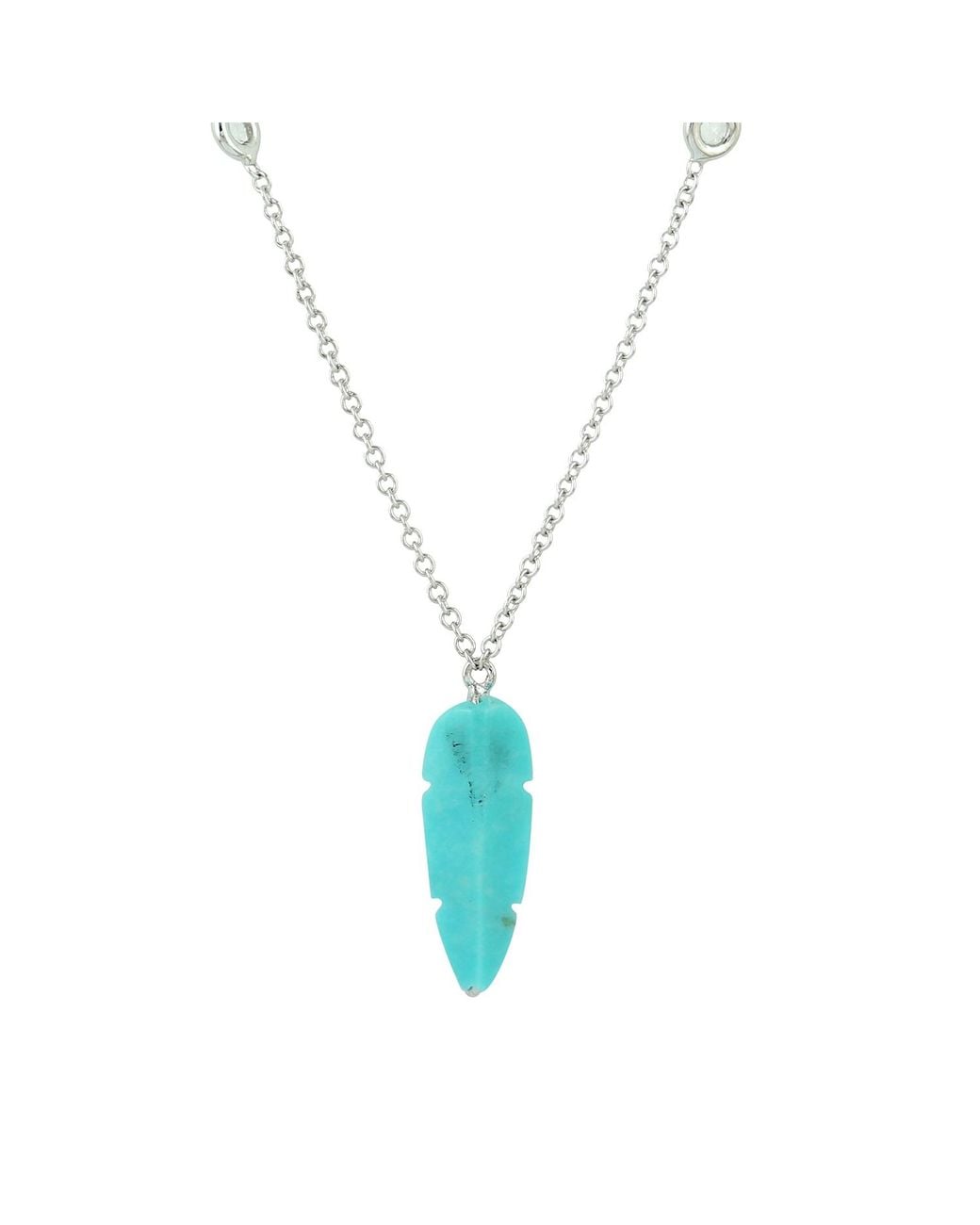 Artisan Metallic 18K & Diamond Feather Pendant Necklace