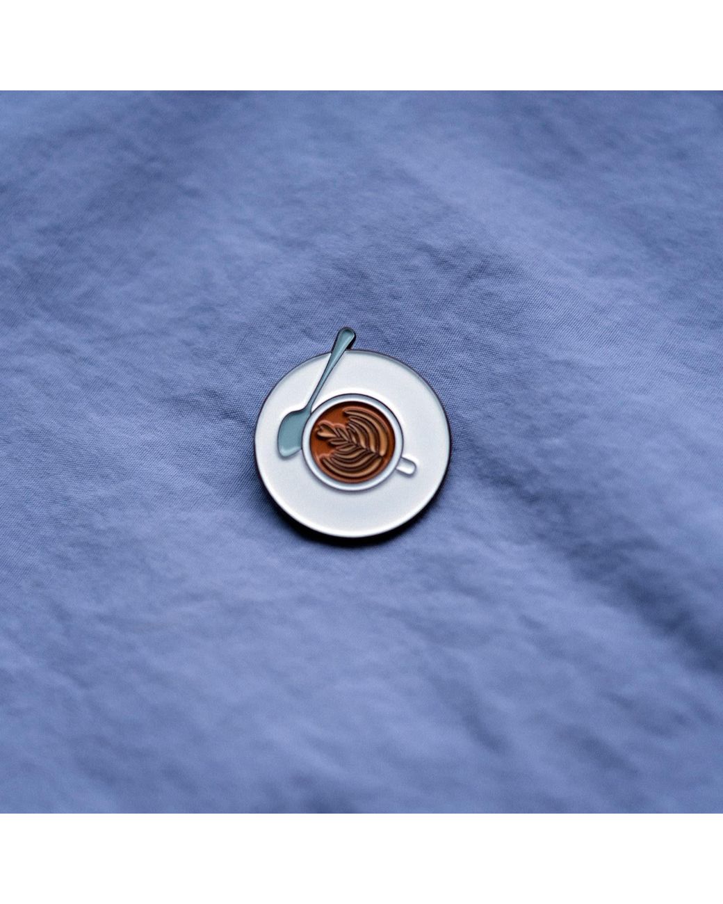 Make Heads Turn Metallic Enamel Pin Cup Of Coffee