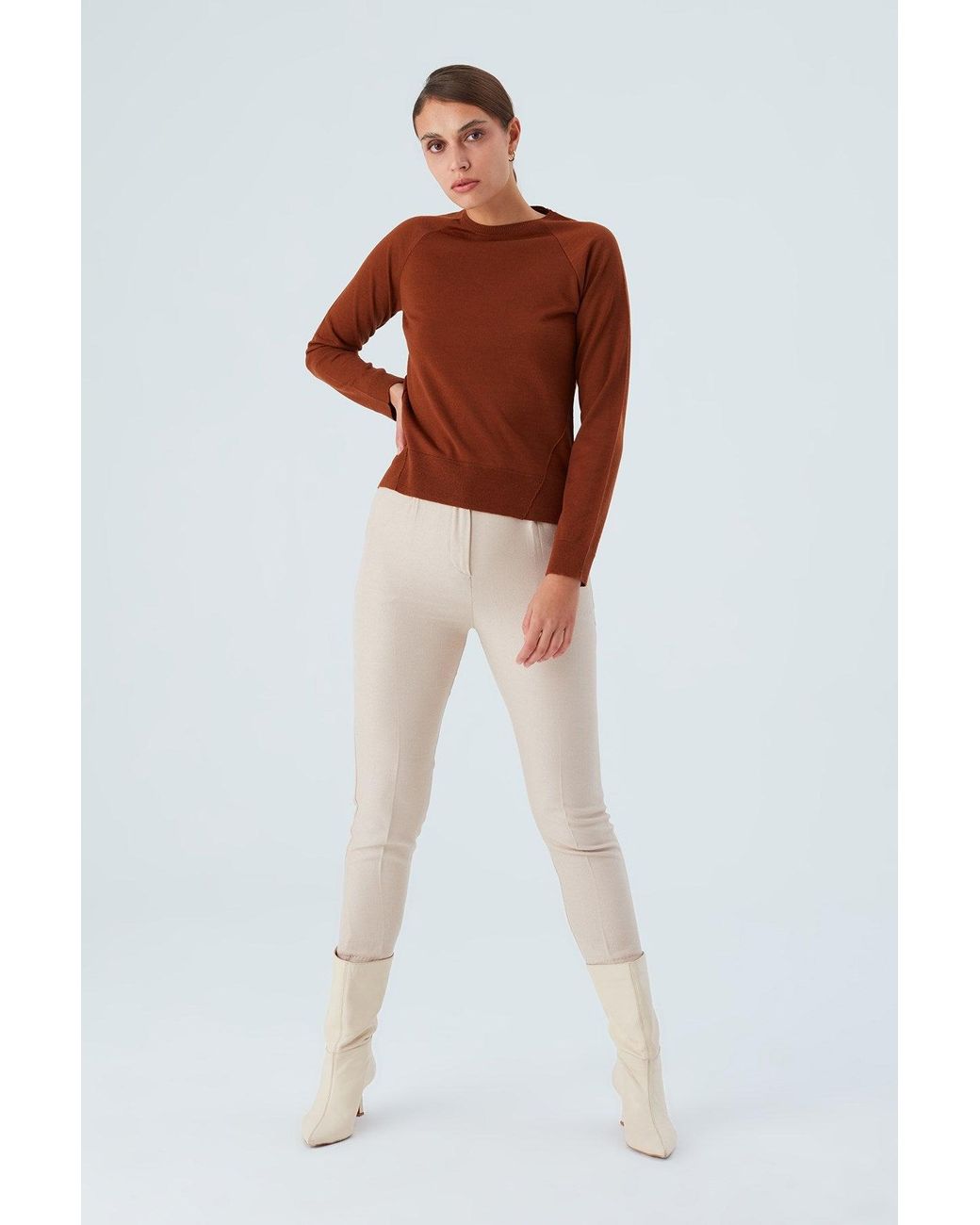 Peraluna Red Valeria Fine Turtleneck Pullover