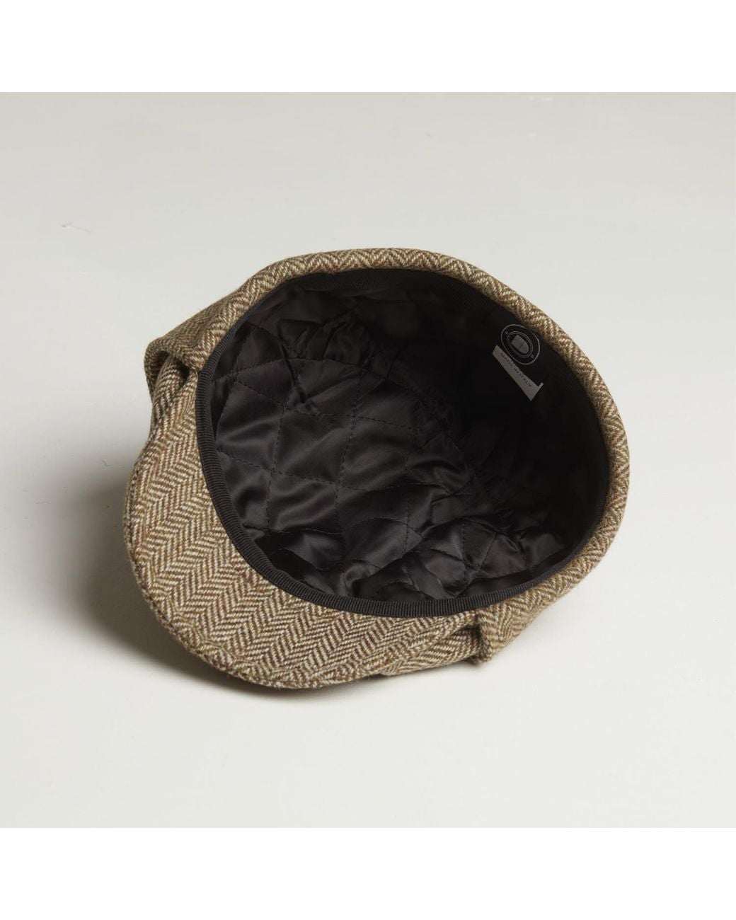 Dasmarca Hats Brown Neutrals Logan Heather Tweed Wool Checks Italian Cap With Earflaps Trapper for men