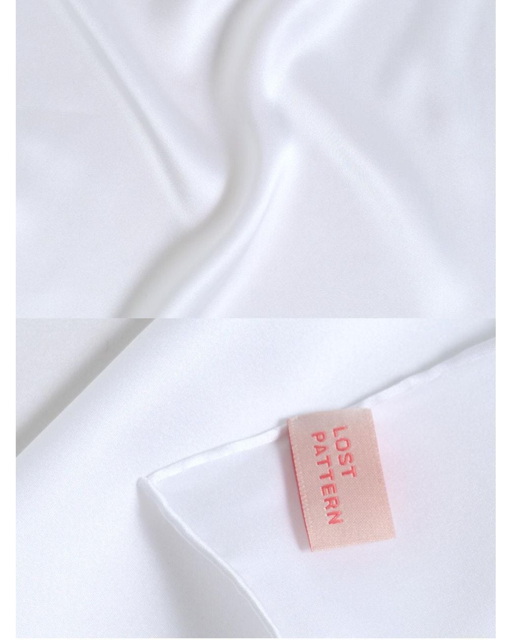 Lost Pattern White Dapper Fold Silk Pocket Square for men