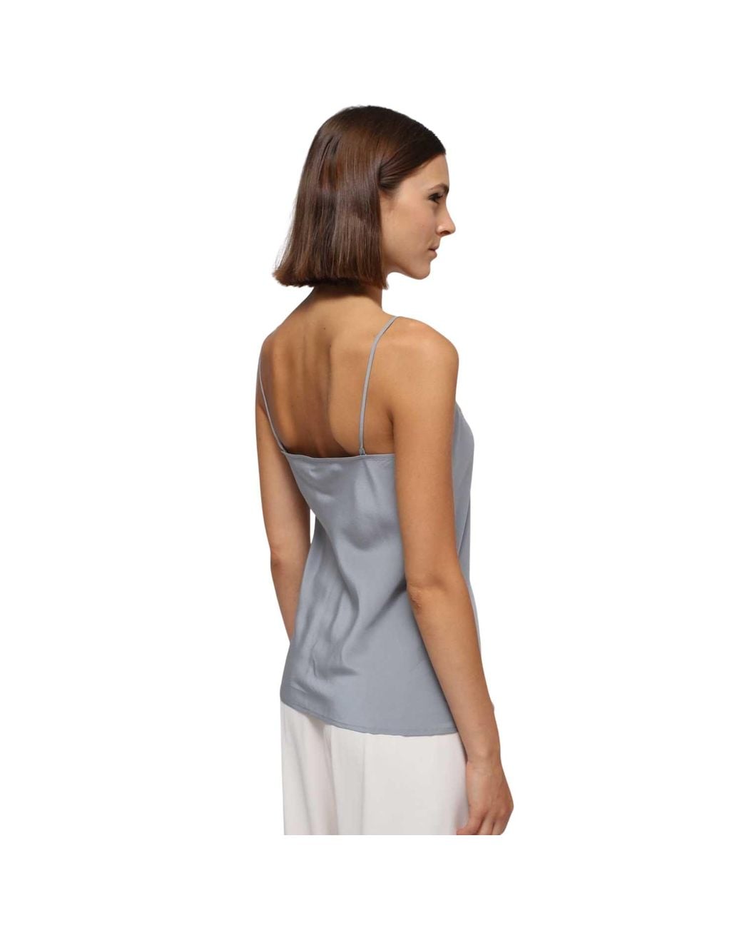 Humans & Land Blue Laced Silk Lingerie Top