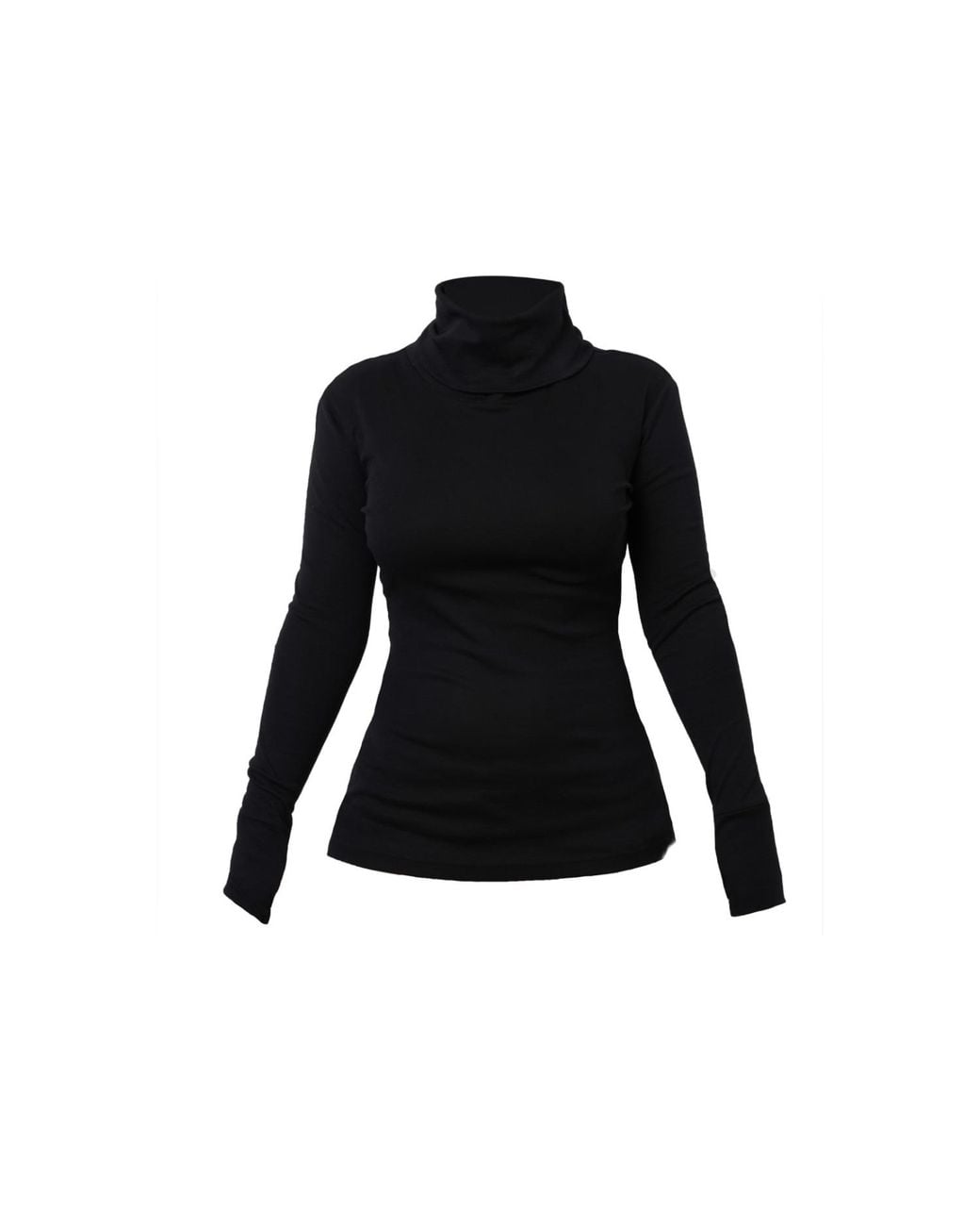Metamorph Black Long Sleeve Top With Thumbholes