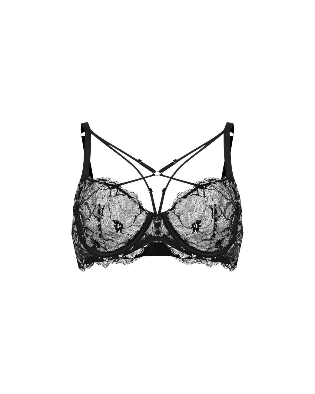Zhilyova Black Aura Strappy Bra