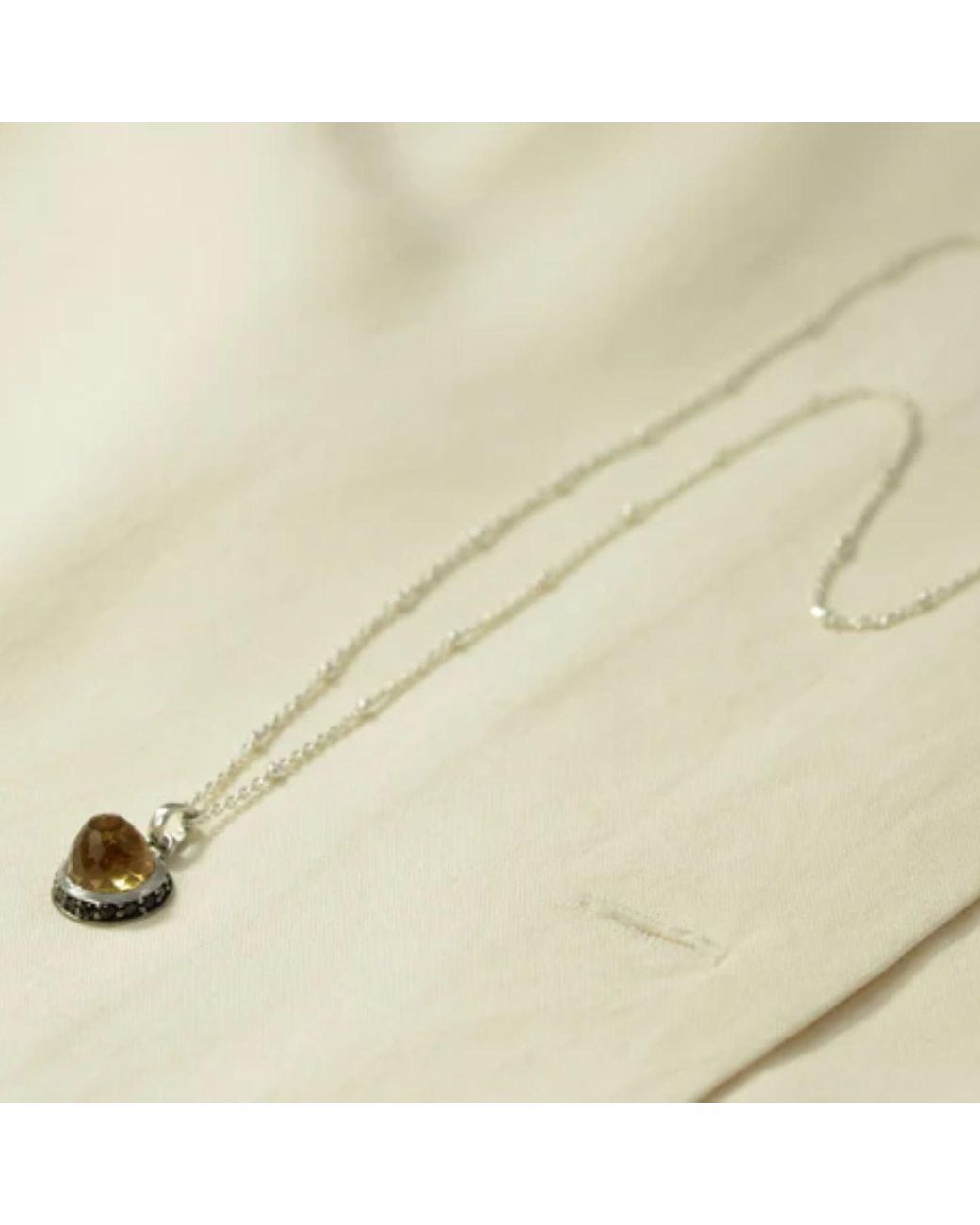 The Jewellery Store London Metallic Istanbul Soul Citrine And Spinel Pendant Necklace