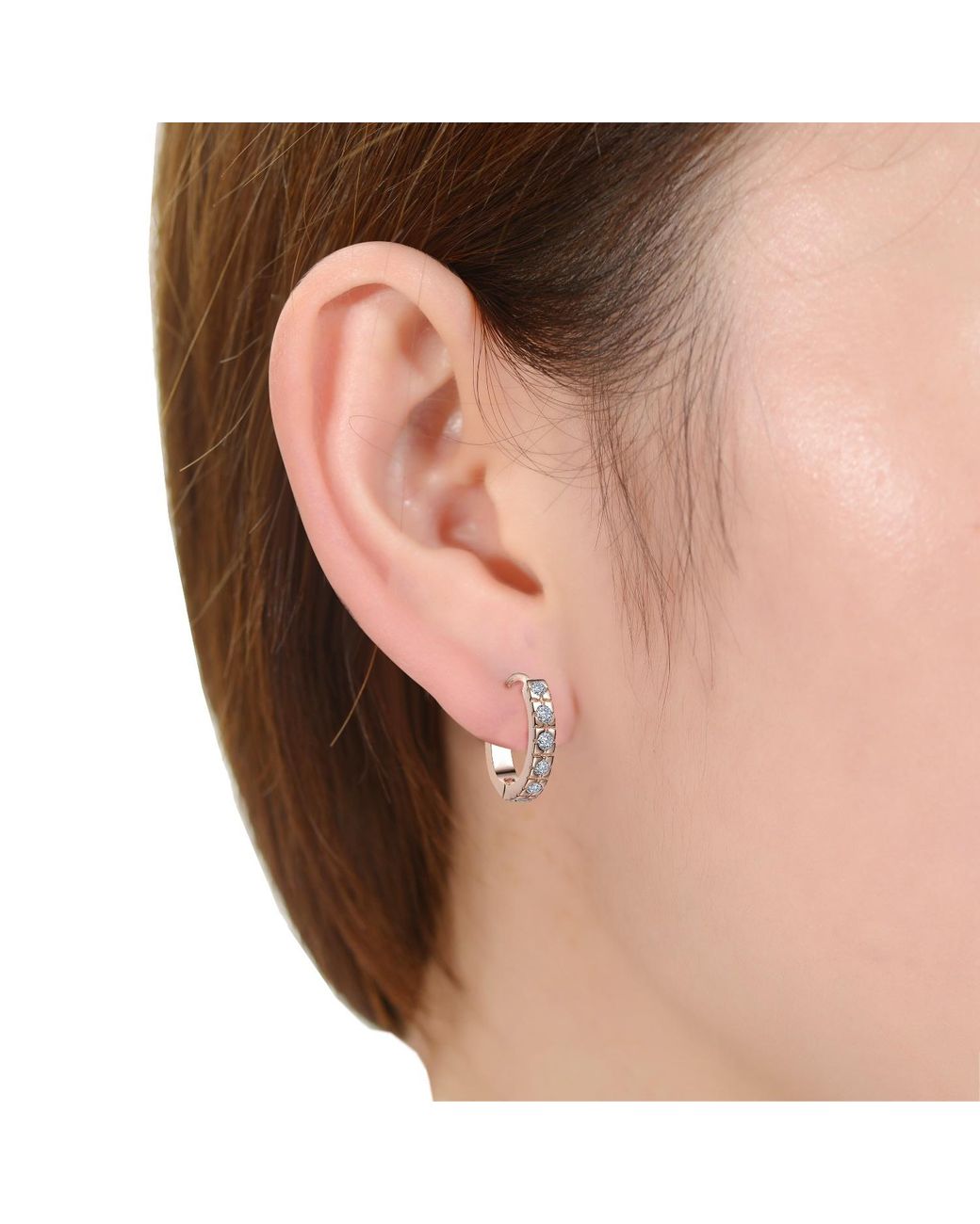 Genevive Jewelry Metallic Rose Rachel Glauber Rose Plated With Cubic Zirconia Mini Huggie Hoop Earrings
