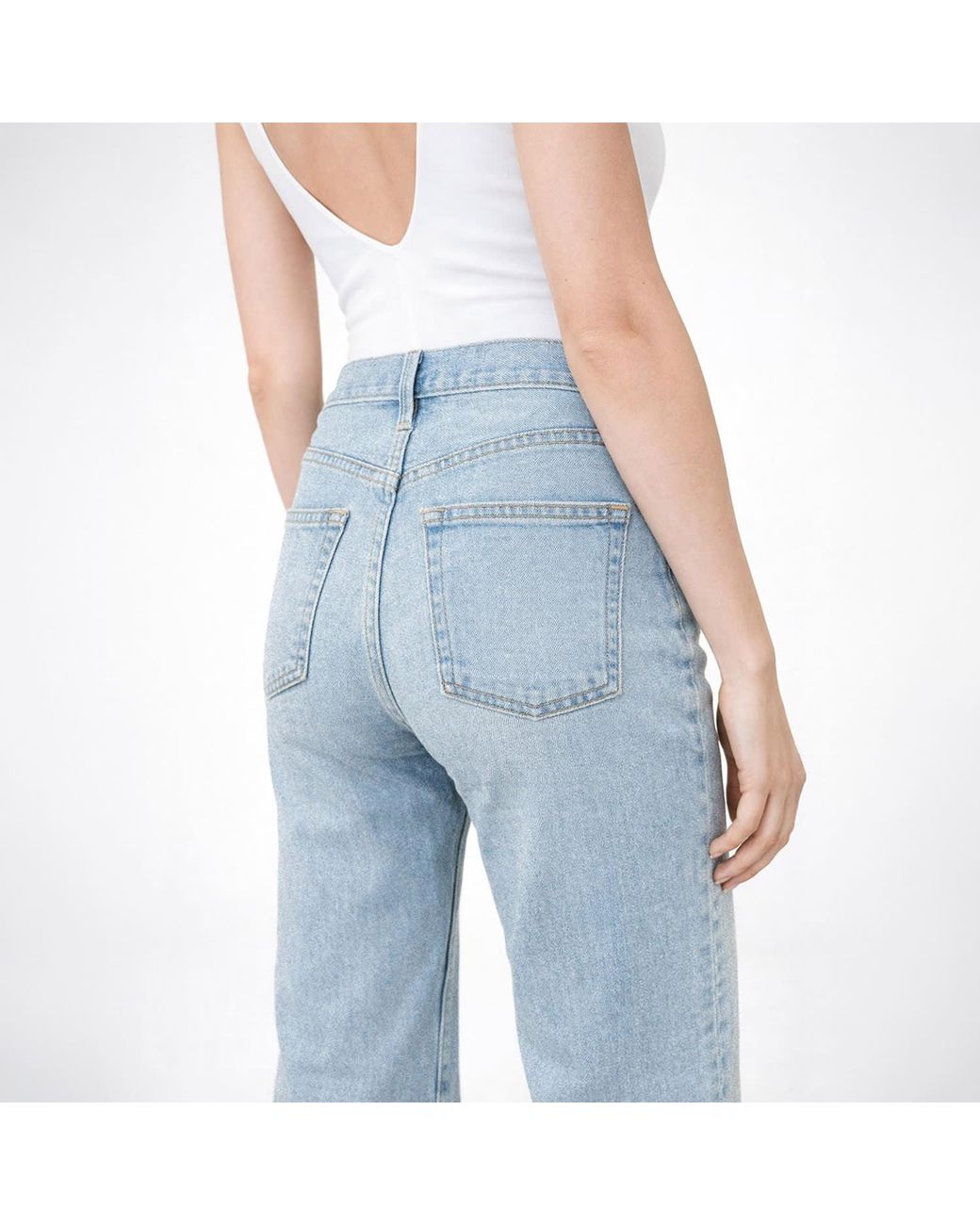 NOEND Blue Queen High Rise Wide Leg Jeans