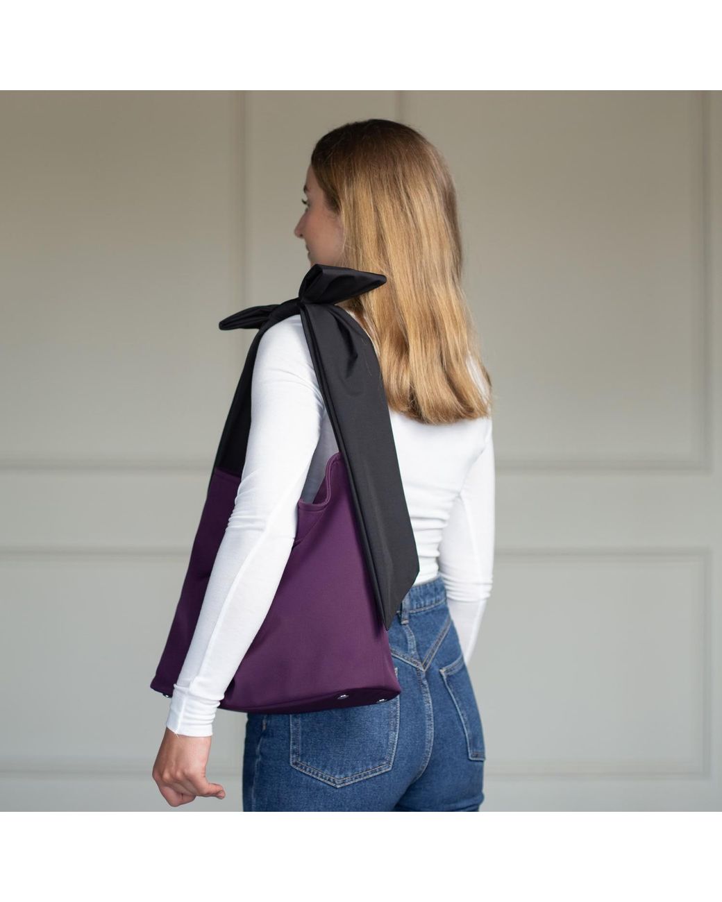 RainSisters Purple Sugar Plum Bow Tote Bag