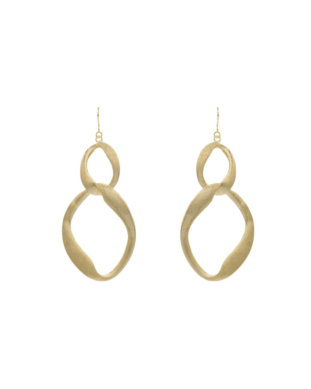 Marcia Moran Black Geometric Link Dangle Earrings