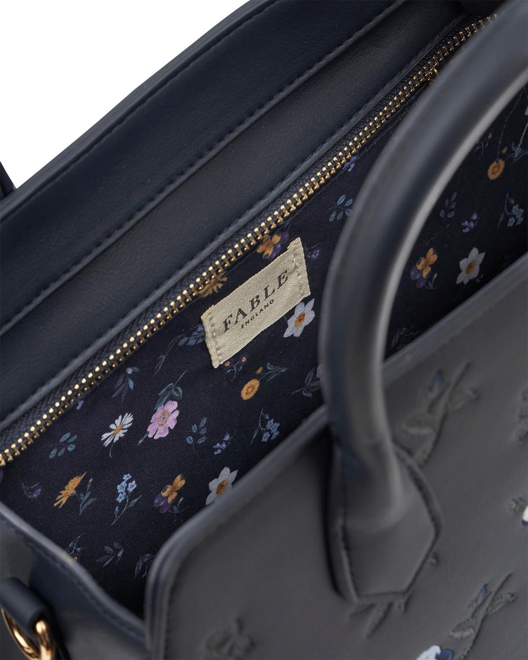 Fable England Blue Ditsy Medium Tote
