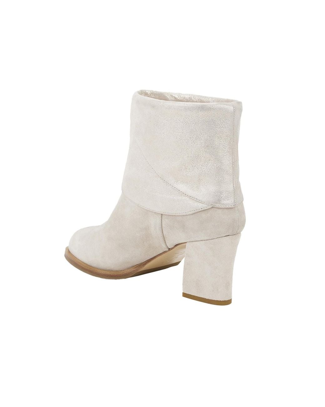 Moon D'elle White Doppietto Ankle Boots