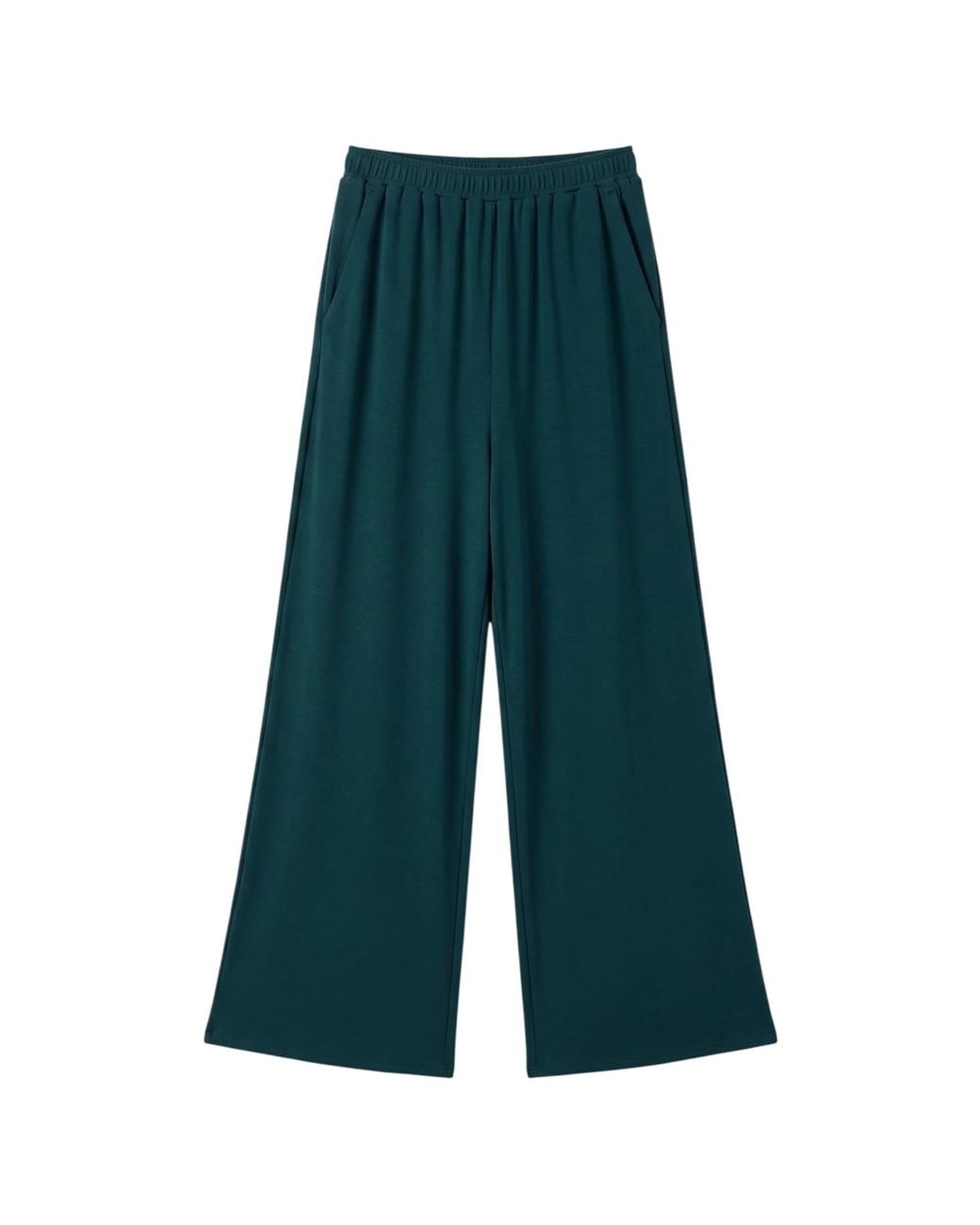 Louche Green Miller Wide Leg Jersey Trouser