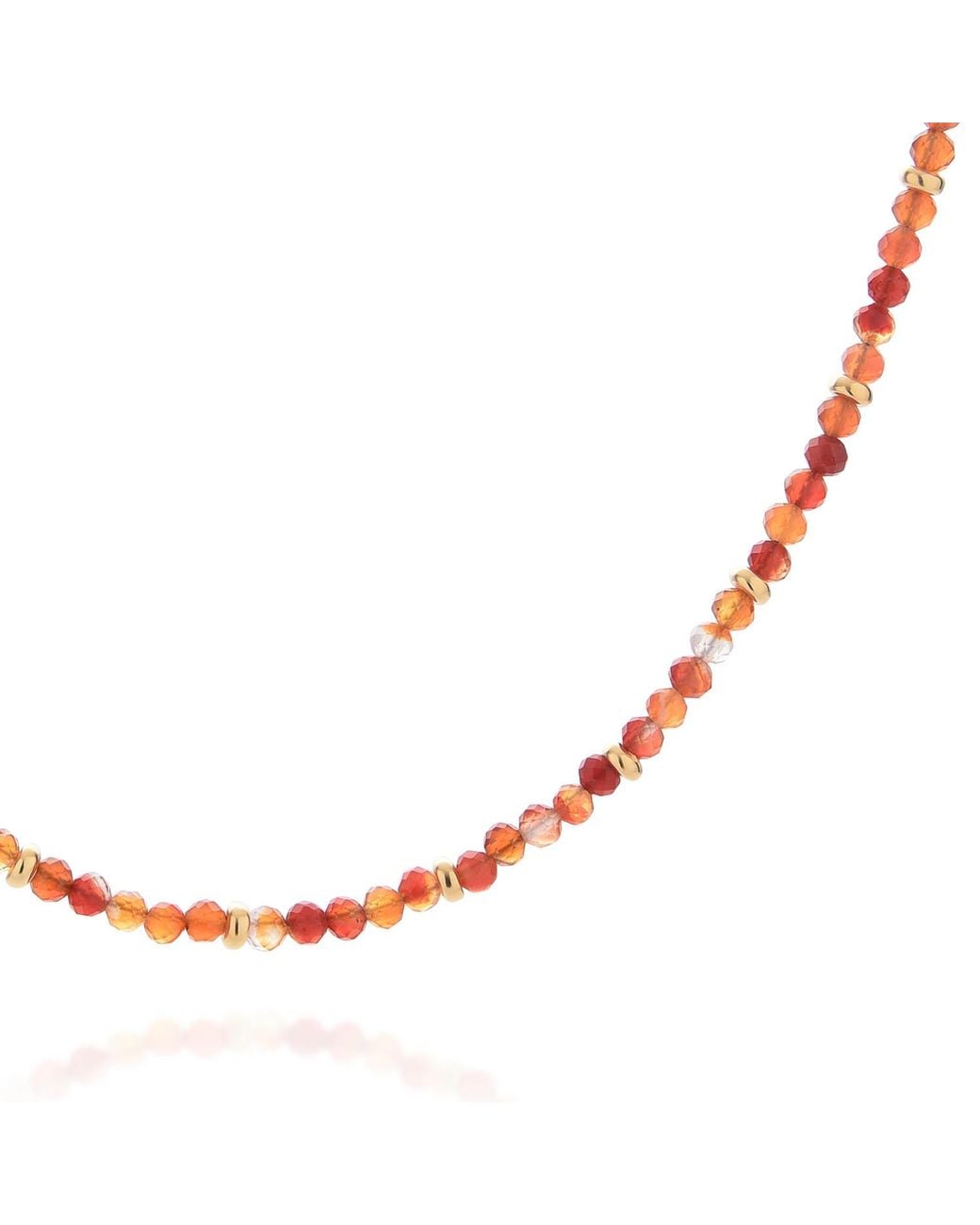 Nellou Jewellery Metallic Carnelian July Birthstone Orbit Necklace