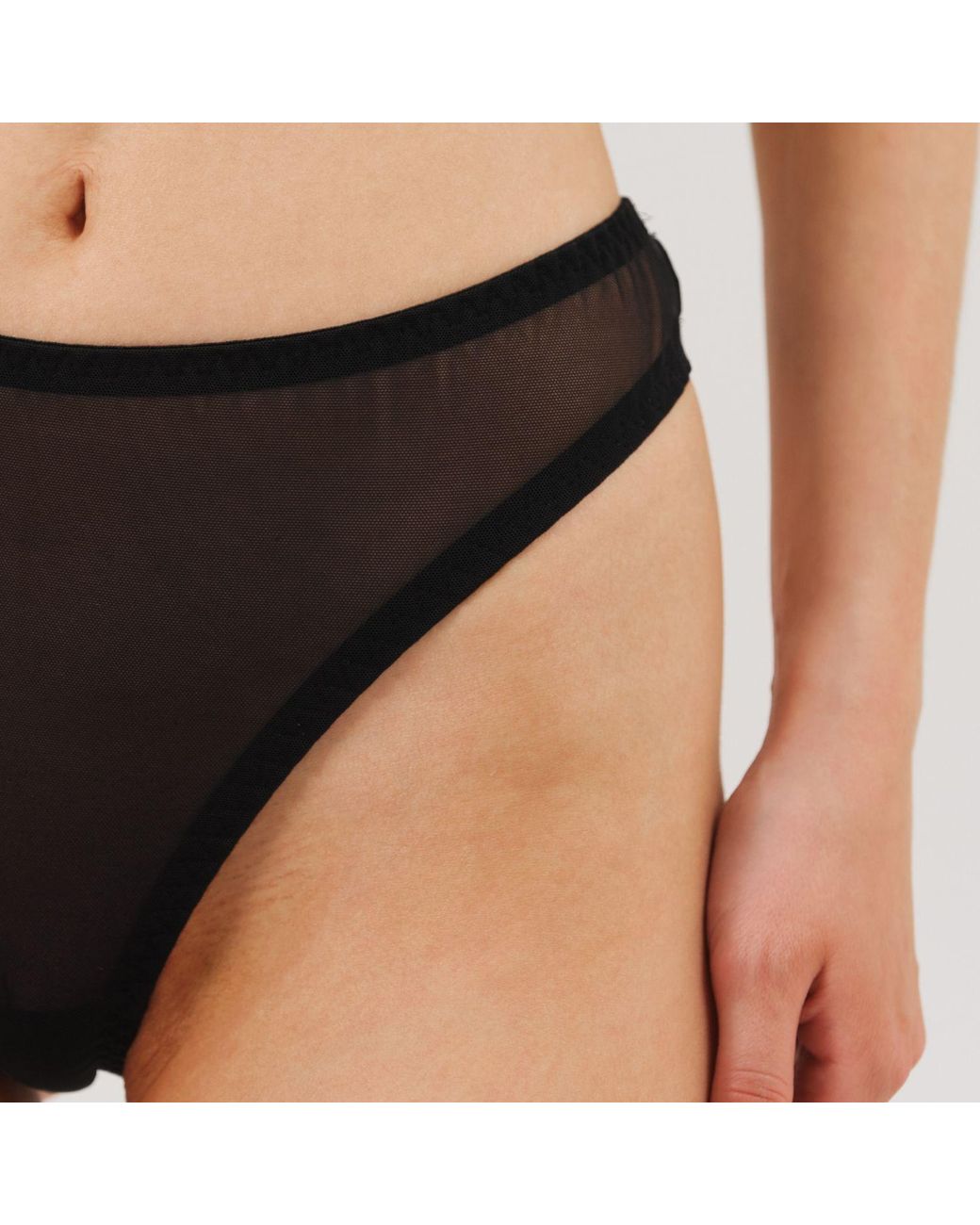 Daily Underwear Black String Panties Base