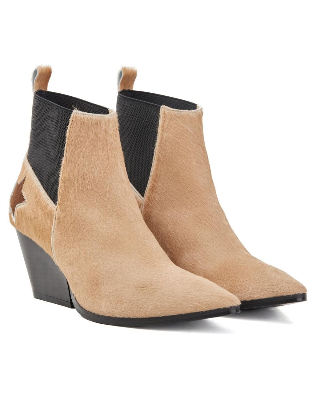 Rosamund Muir London Natural Neutrals Felixa Light Calf Hair With Star Ankle Boots