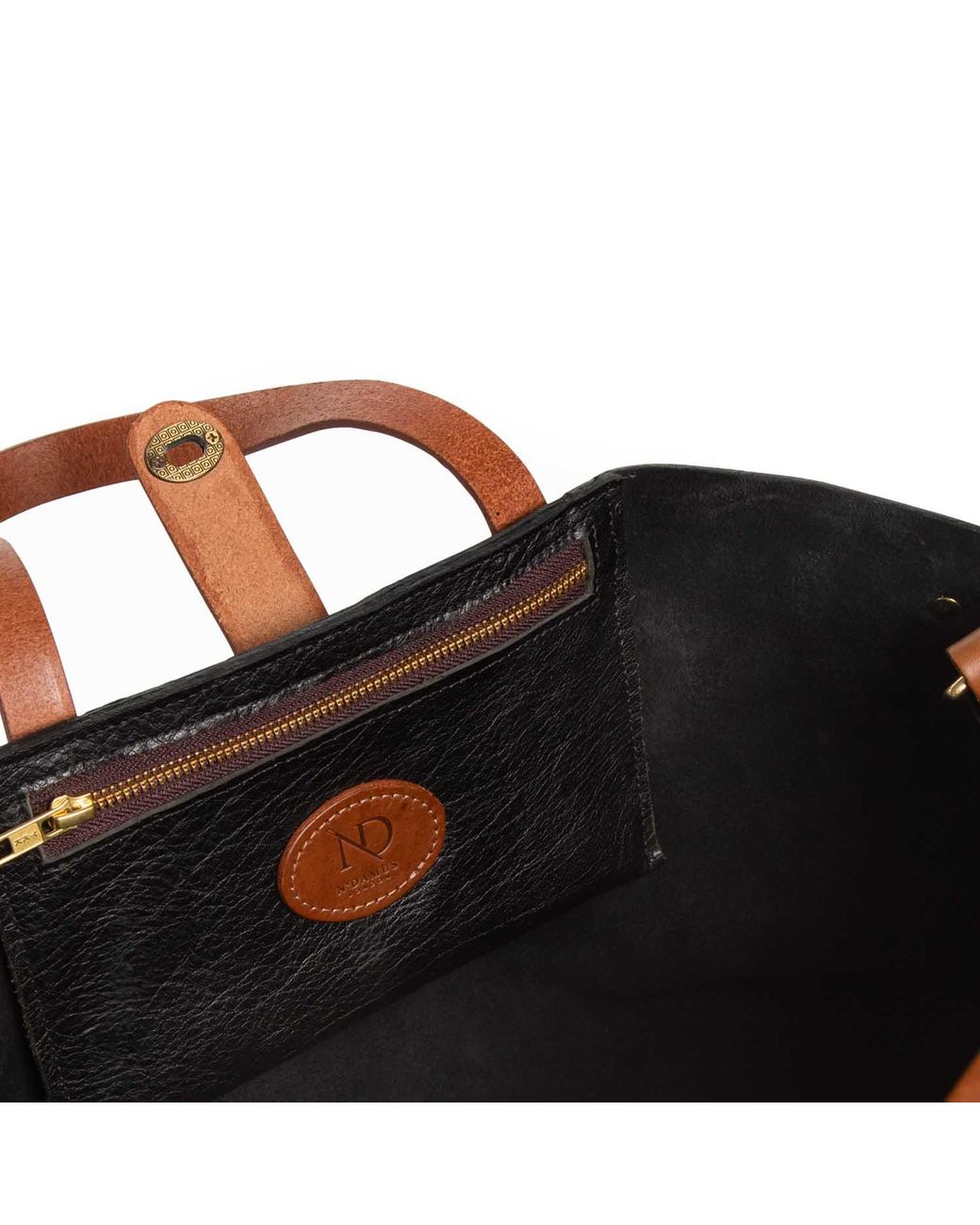 N'damus London Black Adanna Leather Tote Bag