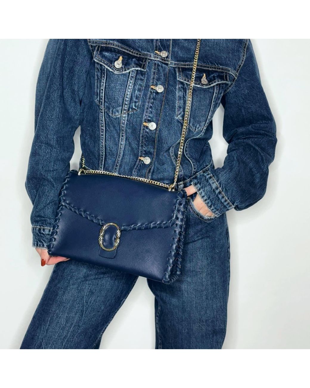 Ruj Heritage Blue Shoulder Bag Midnight