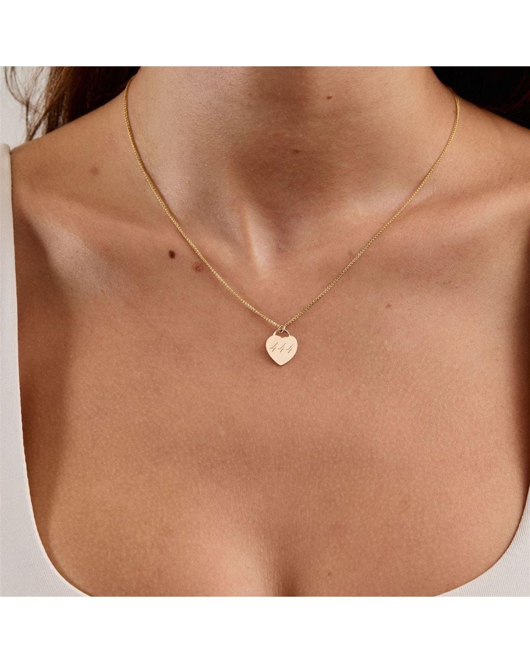 SET & STONES Metallic Alice Angel Numbers Necklace- One