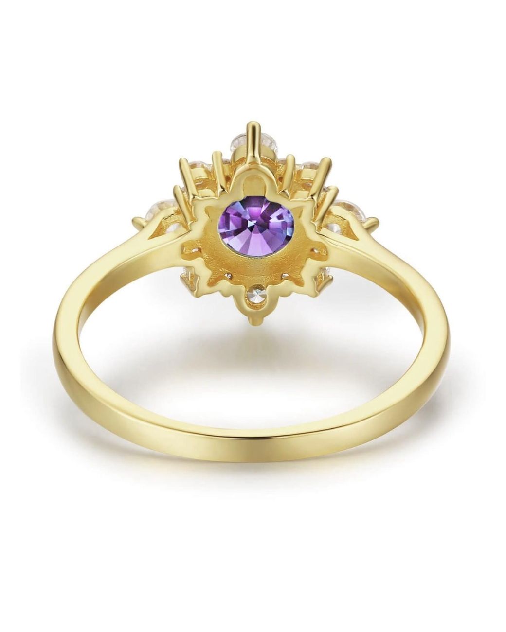 Azura Jewelry New York White Desert Blossom Alexandrite Ring Solid