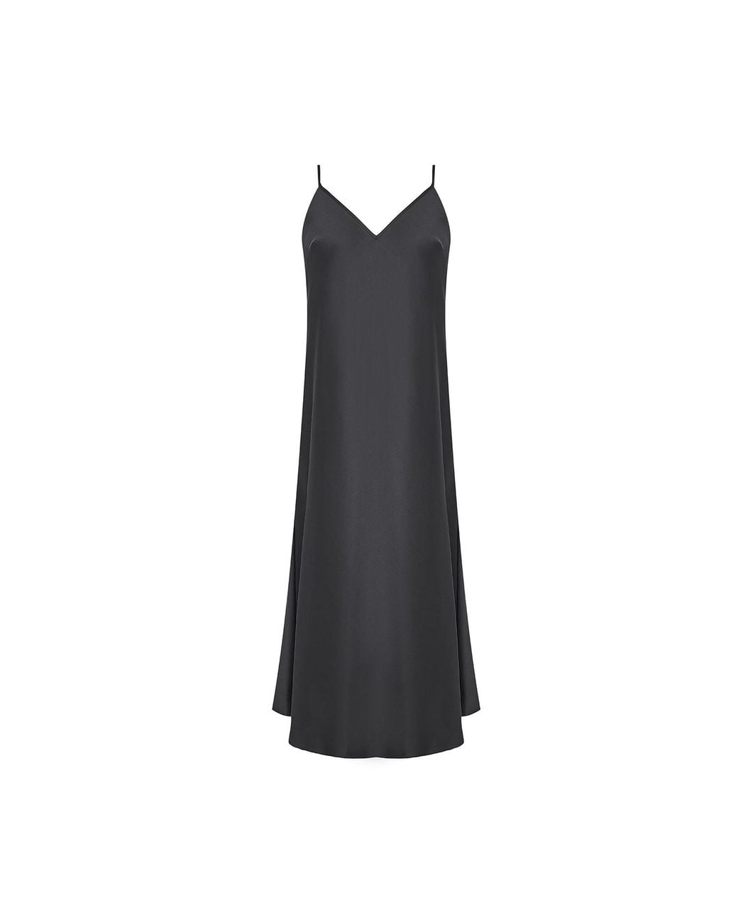 Avenue 8 Black Silk Lace Midi Slip Dress