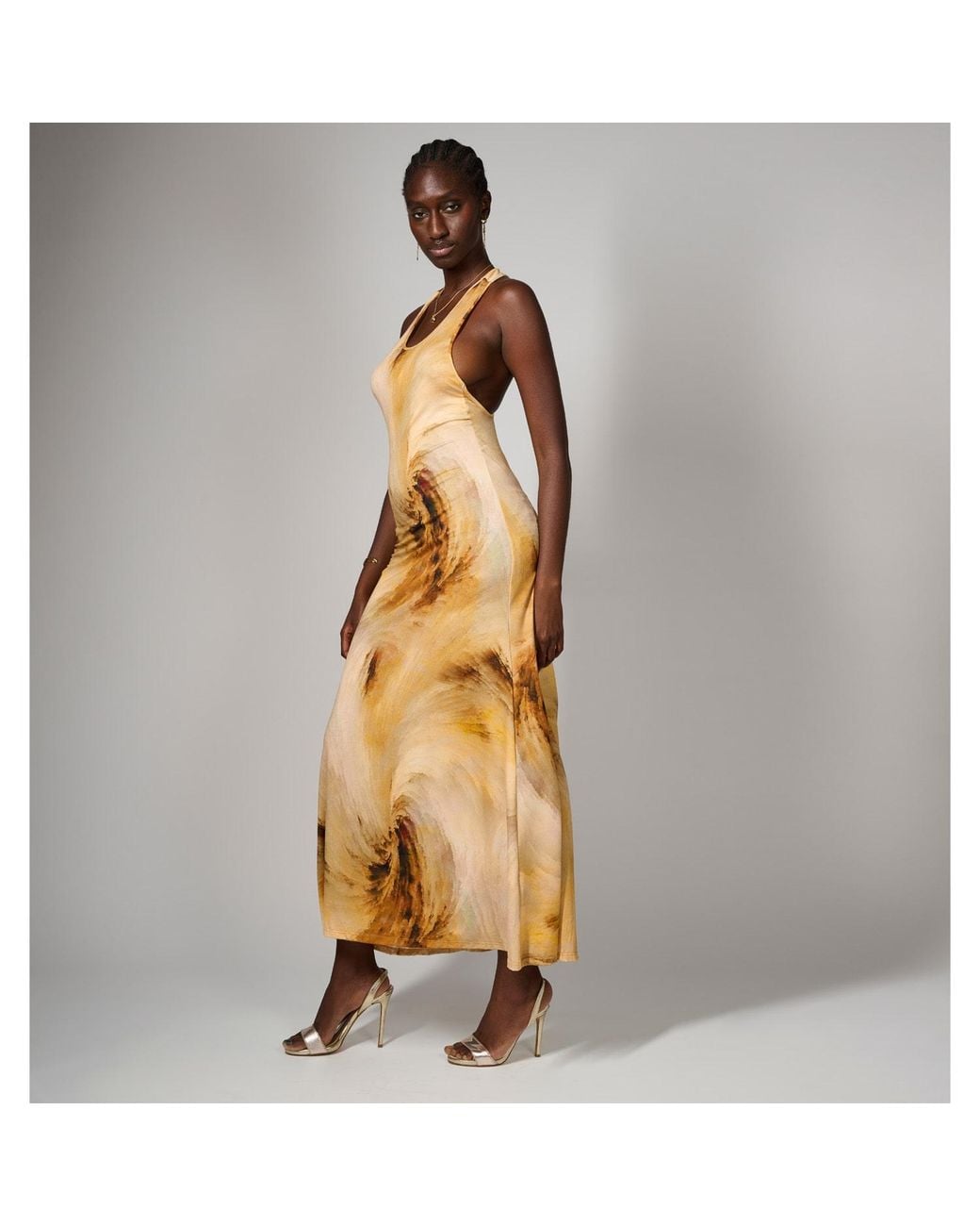 carlton jones Metallic Sedona Tank Dress