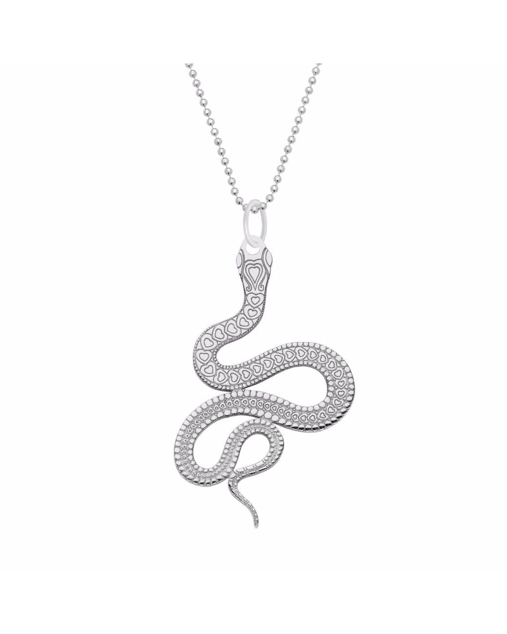 CarterGore Metallic Small Snake Pendant Necklace