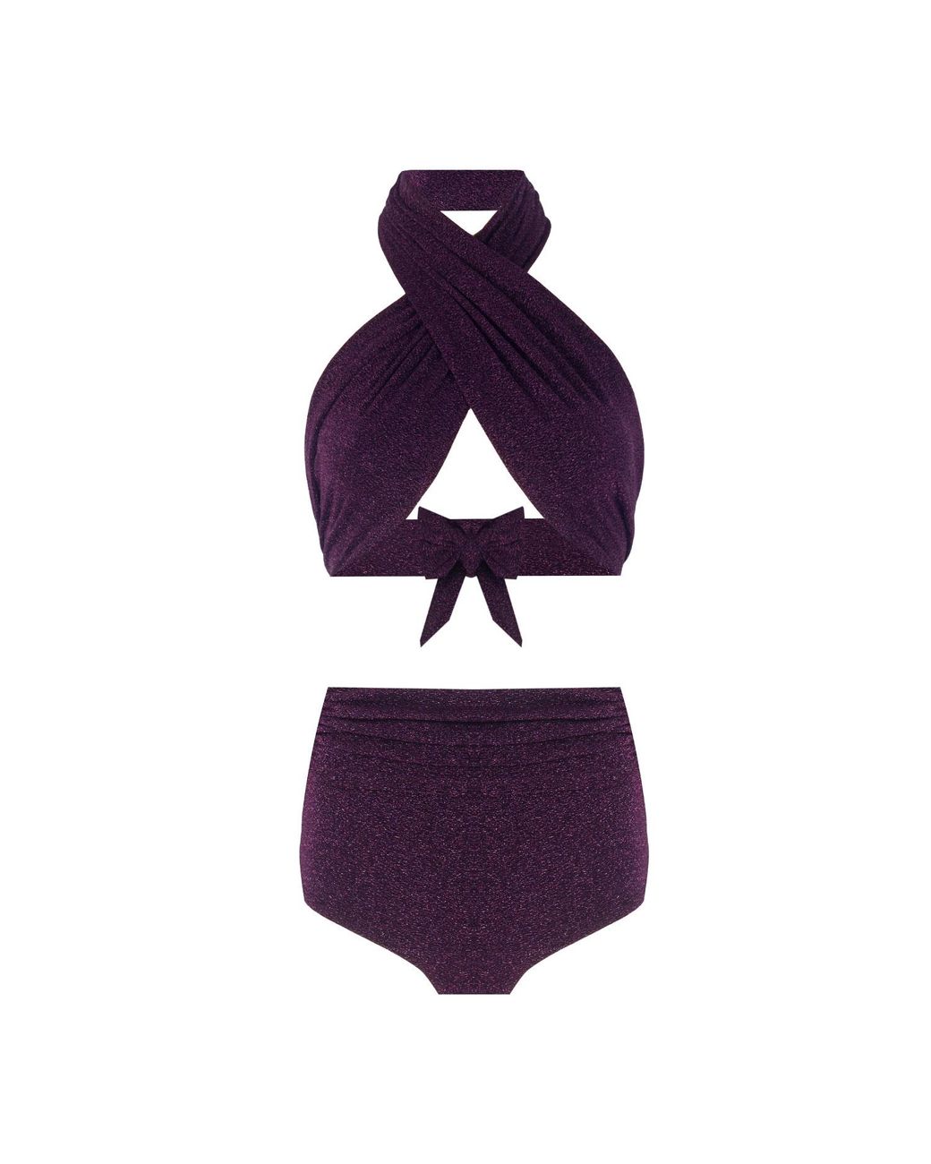 Nur Karaata Purple Sparkle Bikini Set