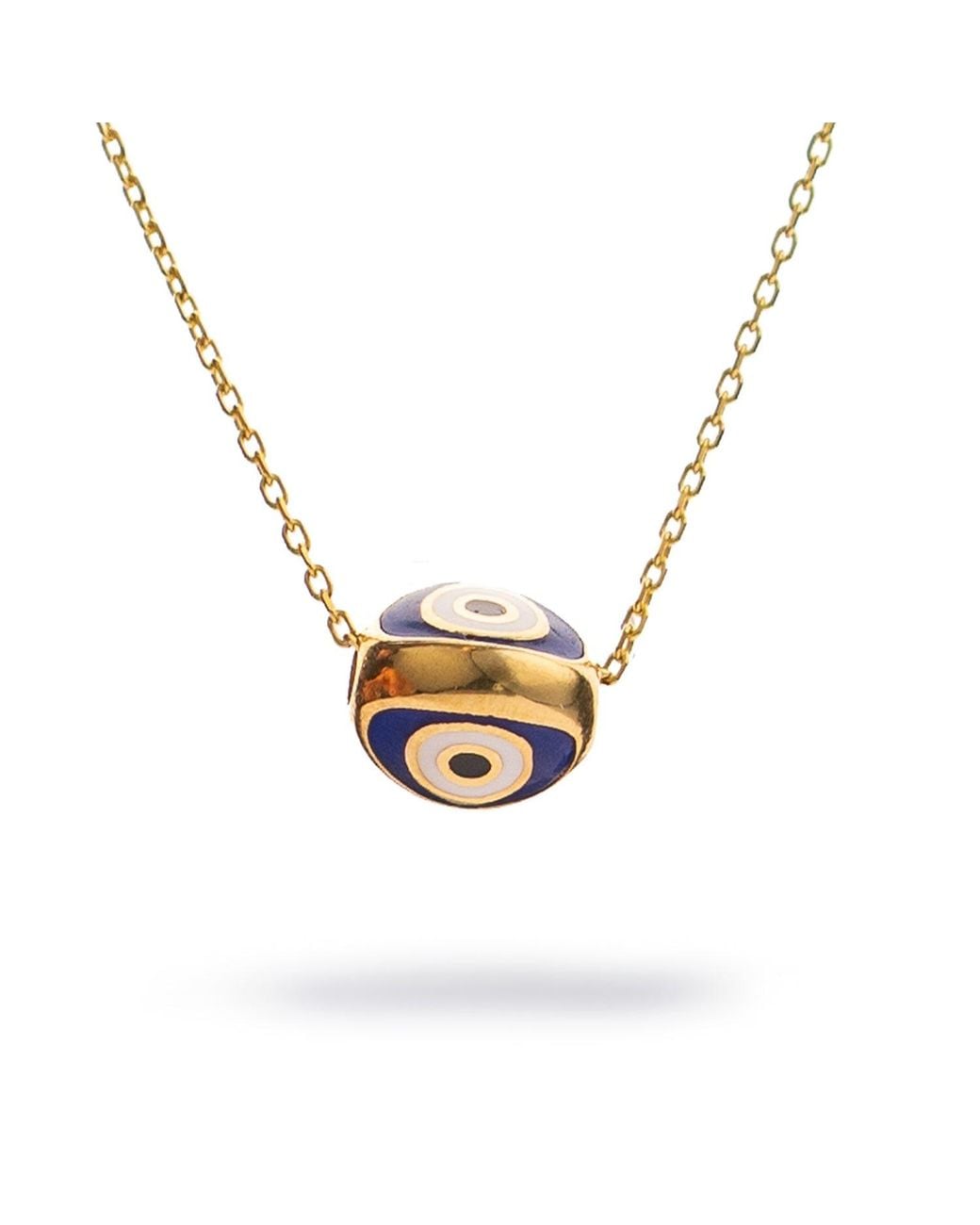 Ebru Jewelry Metallic Guardian Evil Eye Minimalist Necklace